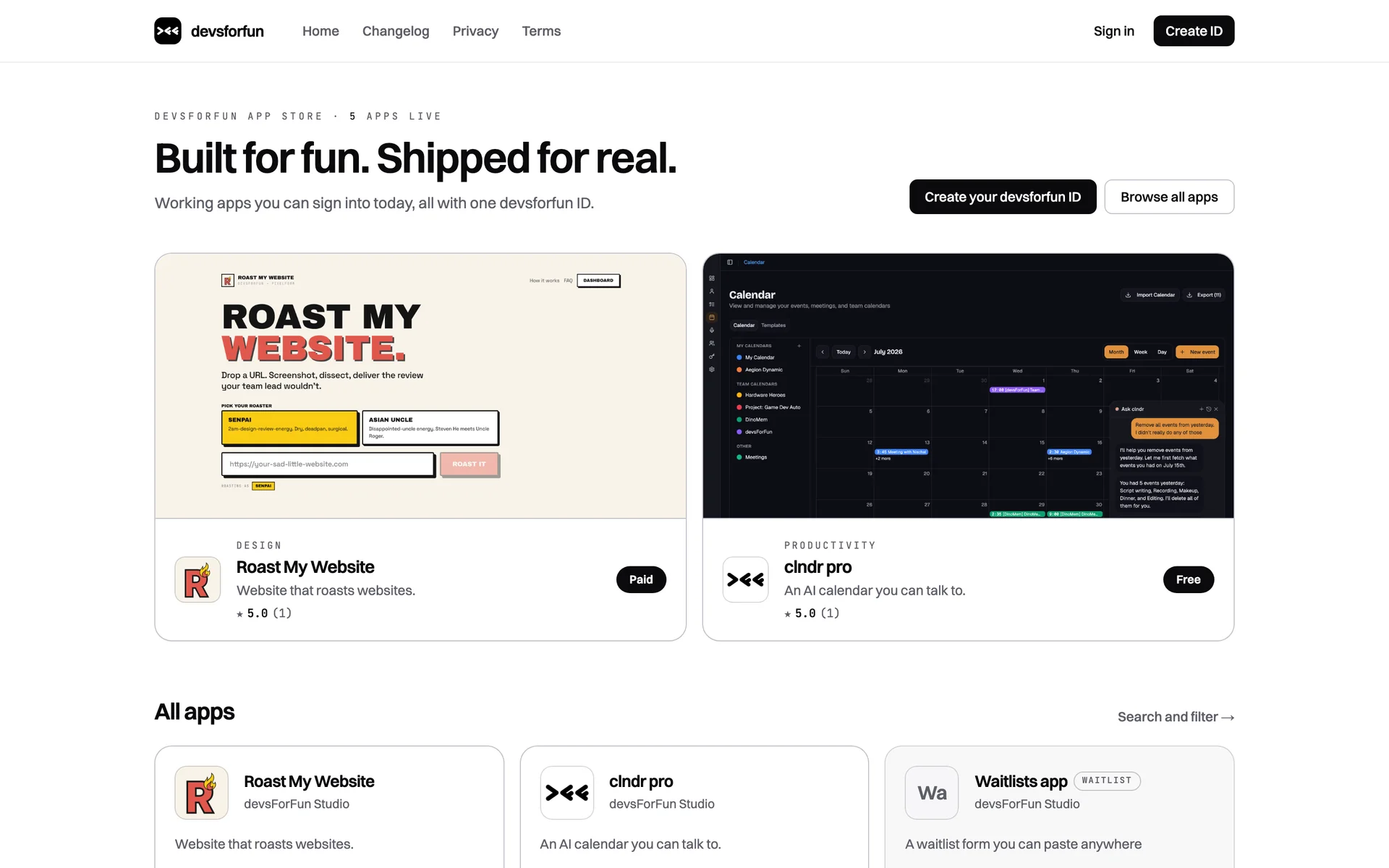 devsforfun app store
